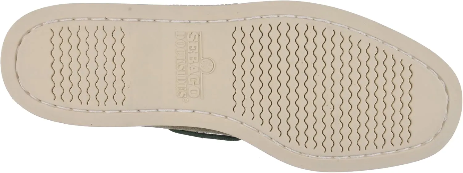 Sebago Portland Roughout Boat Shoes - Handsewn Roughout Leather Moccasins with Leather Sock Lining and Non-Marking, Non-Slip Siped Rubber Outsoles