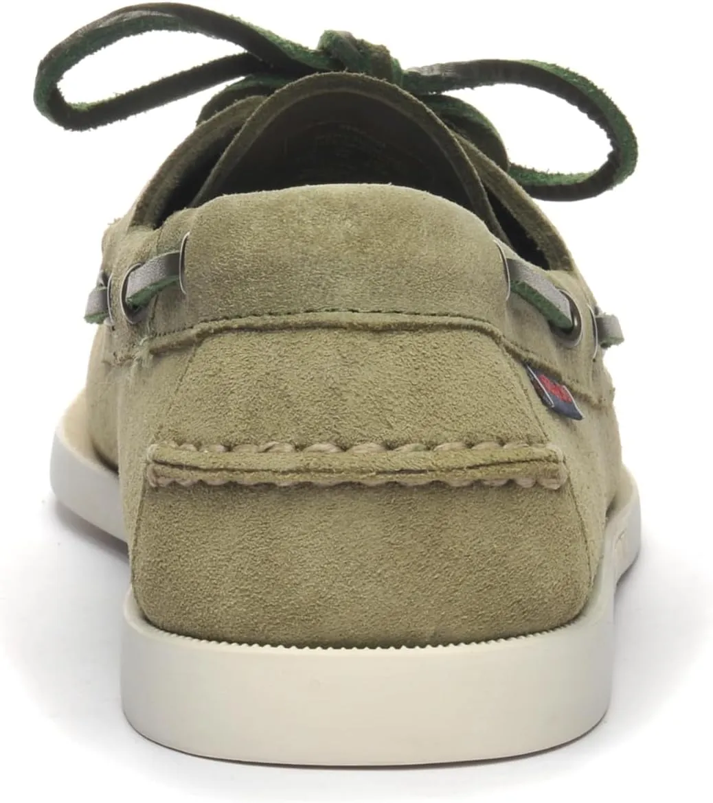 Sebago Portland Roughout Boat Shoes - Handsewn Roughout Leather Moccasins with Leather Sock Lining and Non-Marking, Non-Slip Siped Rubber Outsoles