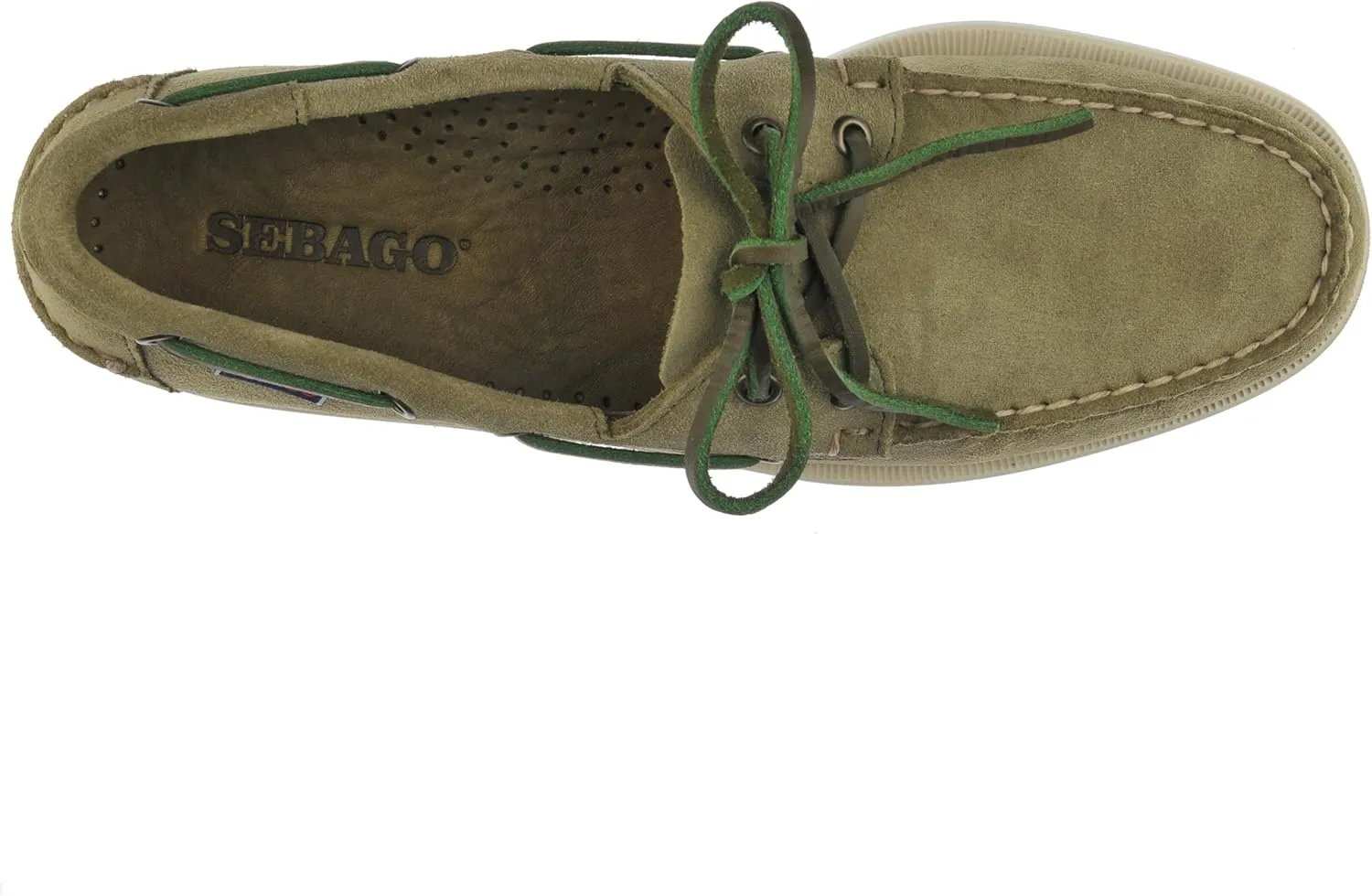Sebago Portland Roughout Boat Shoes - Handsewn Roughout Leather Moccasins with Leather Sock Lining and Non-Marking, Non-Slip Siped Rubber Outsoles