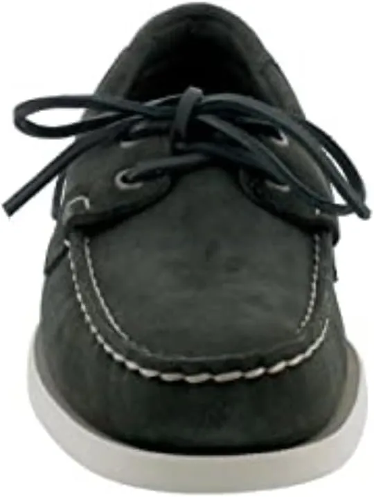 Sebago Portland Roughout Boat Shoes - Handsewn Roughout Leather Moccasins with Leather Sock Lining and Non-Marking, Non-Slip Siped Rubber Outsoles