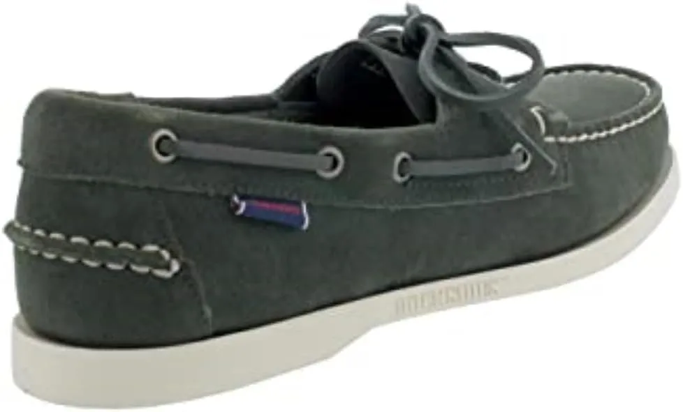 Sebago Portland Roughout Boat Shoes - Handsewn Roughout Leather Moccasins with Leather Sock Lining and Non-Marking, Non-Slip Siped Rubber Outsoles