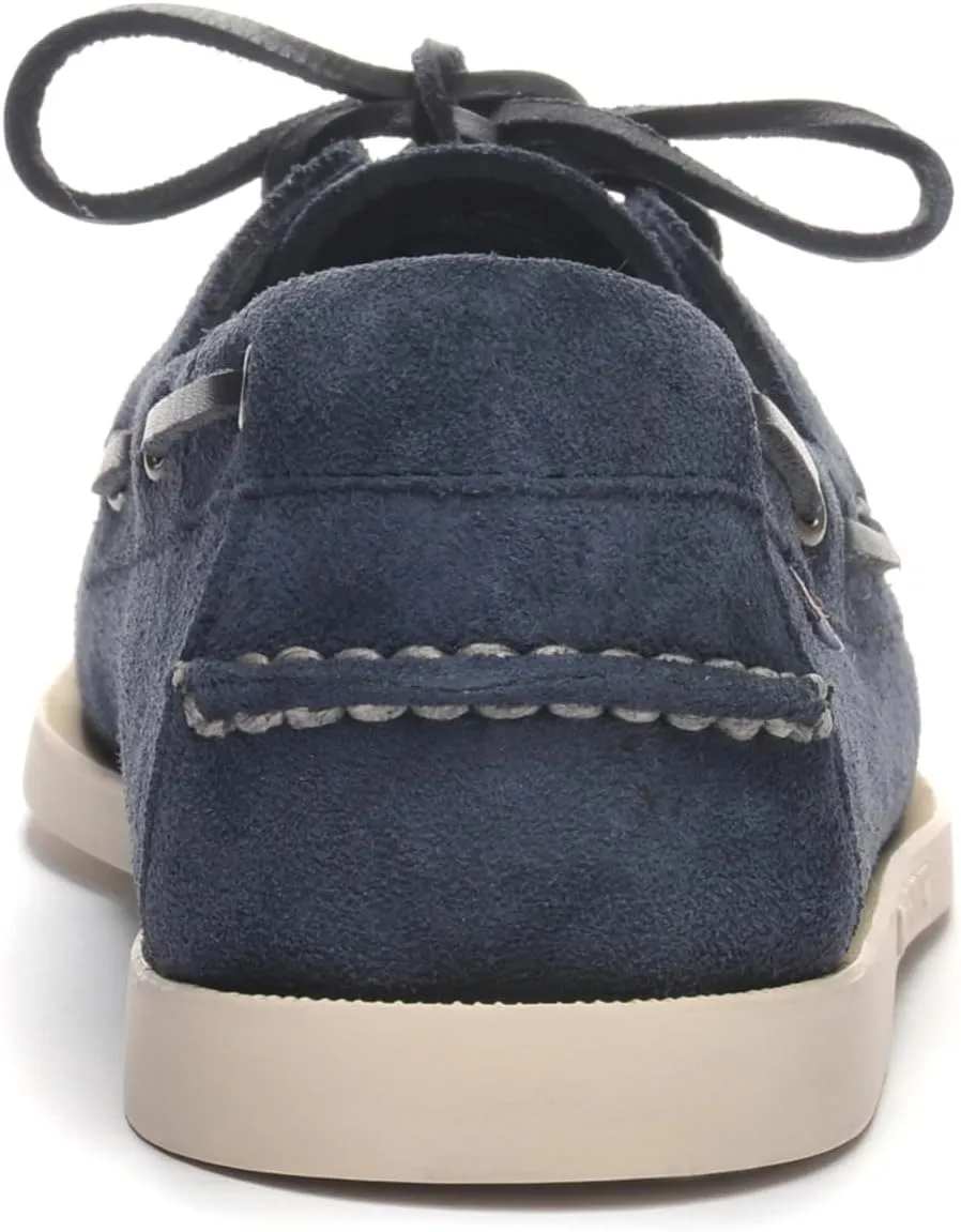 Sebago Portland Roughout Boat Shoes - Handsewn Roughout Leather Moccasins with Leather Sock Lining and Non-Marking, Non-Slip Siped Rubber Outsoles