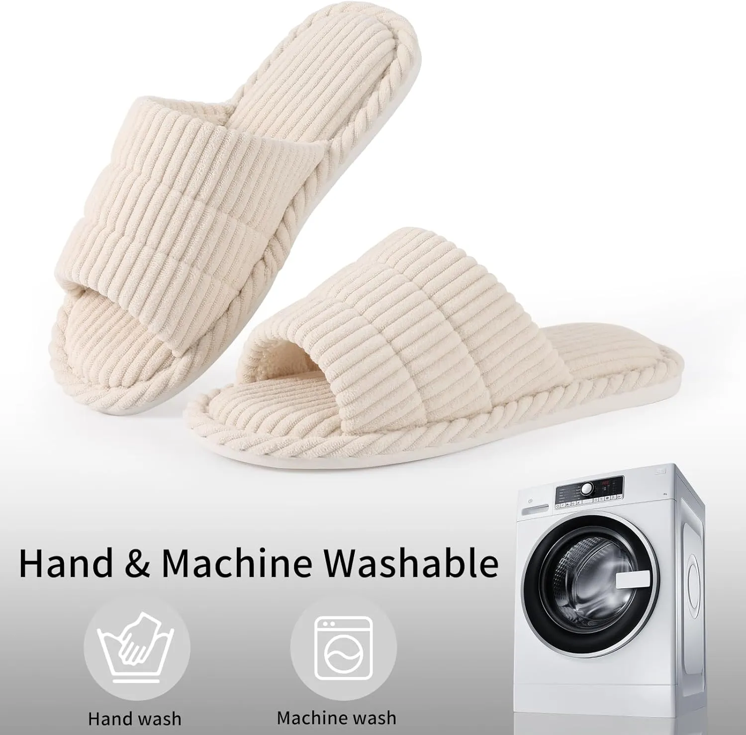 shevalues Summer House Slippers for Women Men Breathable Waffle Indoor Slippers Slip-on Open Toe Home Shoes