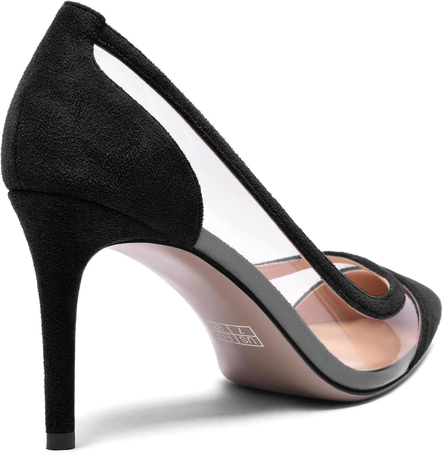 SHOWFOREST Womens Slip On Suede Pointed Toe Dress Wedding Stiletto High Heel Pumps Shoes 3.3 Inch