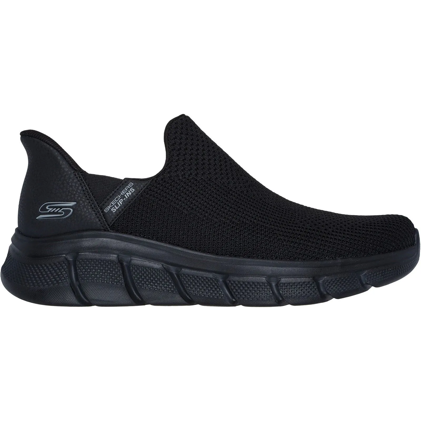 Skechers BOBS Sport B Flex Resilient Textile Men's Black Trainers