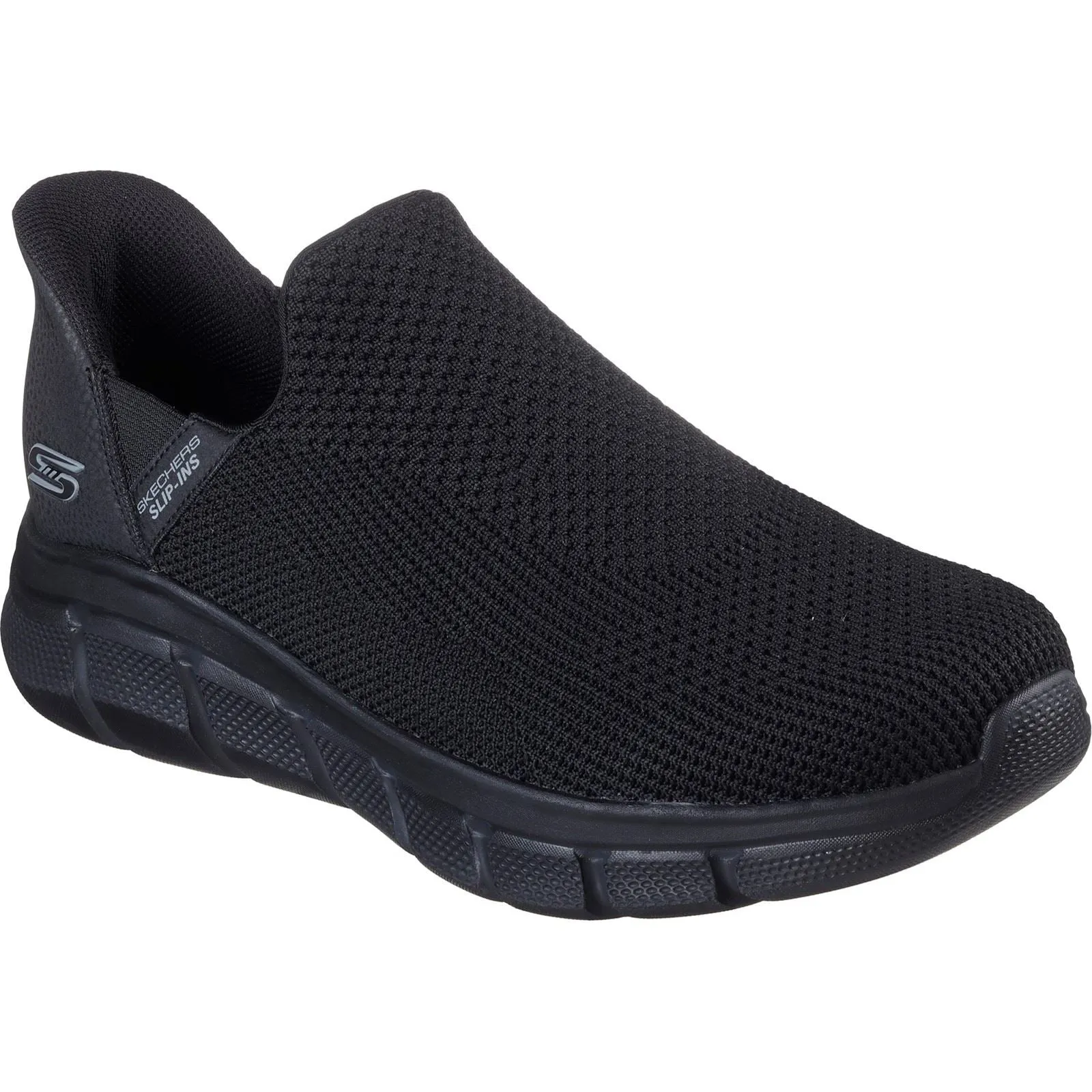 Skechers BOBS Sport B Flex Resilient Textile Men's Black Trainers