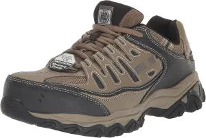 Skechers Men's Cankton Steel Toe Construction Shoe – Electrical Hazard Rated, Memory Foam, Pebble/Black, 12