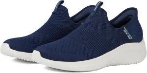 Skechers Sport Women's Women's Hands Free Slip Ins Ultra Flex 3.0 Smooth Step Sneaker, Navy, 9.5 Wide
