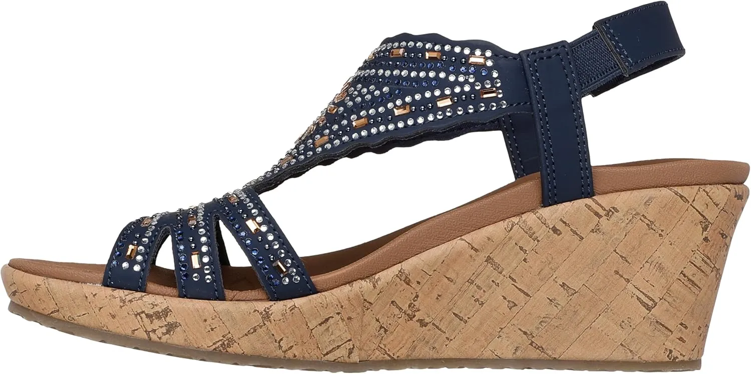 Skechers Women's Beverlee-Dazzling Charm Wedge Sandal