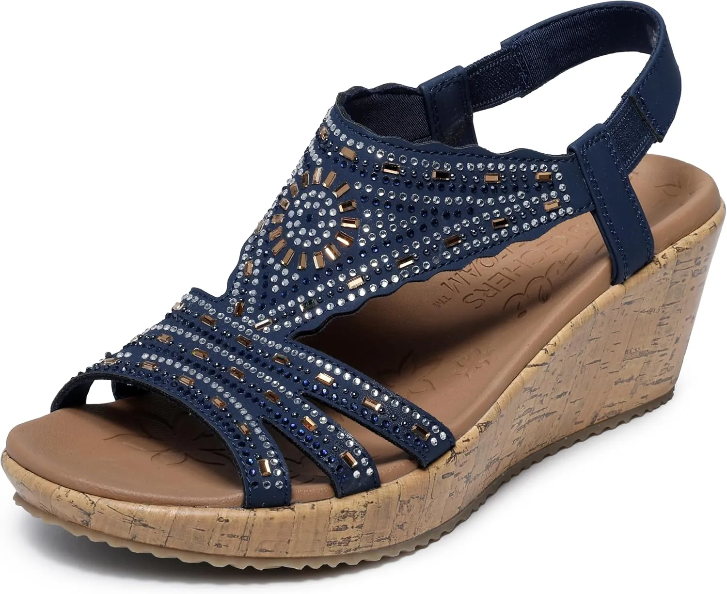 Skechers Women's Beverlee-Dazzling Charm Wedge Sandal