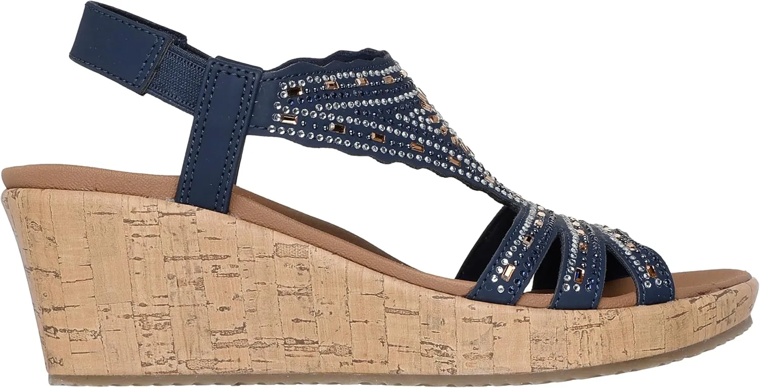 Skechers Women's Beverlee-Dazzling Charm Wedge Sandal