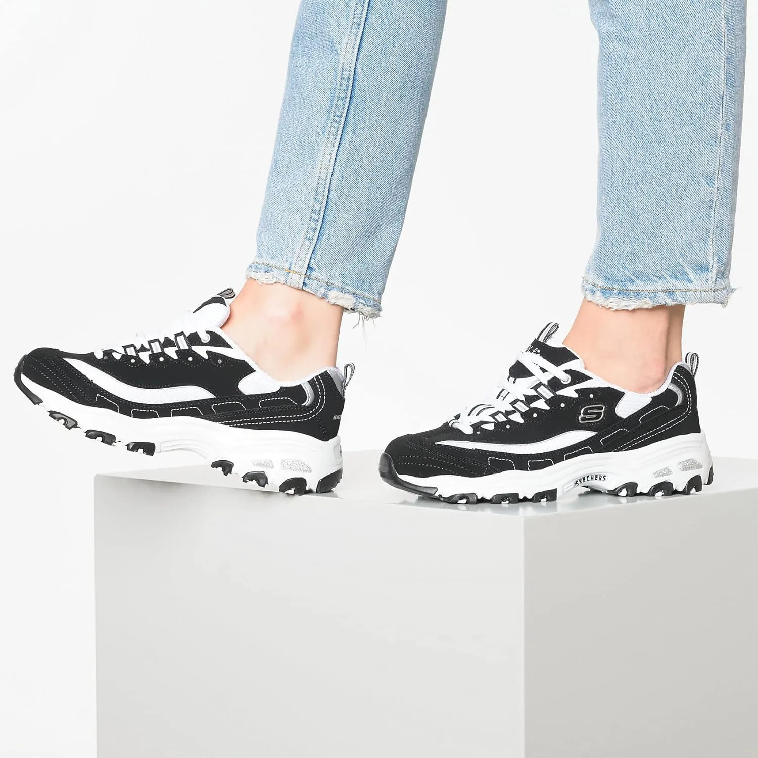 Skechers Women's D'Lites-Biggest Fan Sneaker