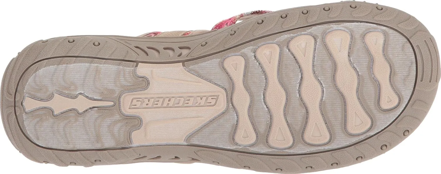 Skechers Women's Reggae Sparkle Swag Toe Thong Sandal with Webbing