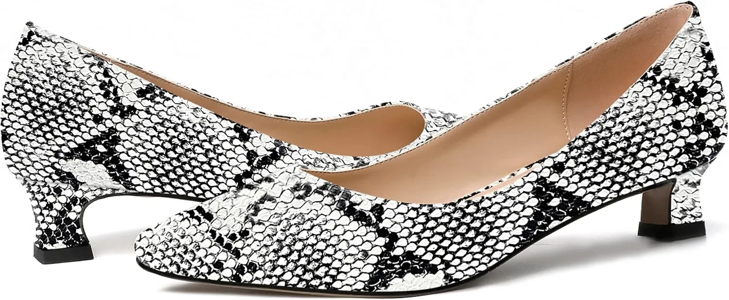 SKYSTERRY Women's Patent Slip On Square Toe Office Casual Spool Low Heel Pumps Shoes 1.5 Inch