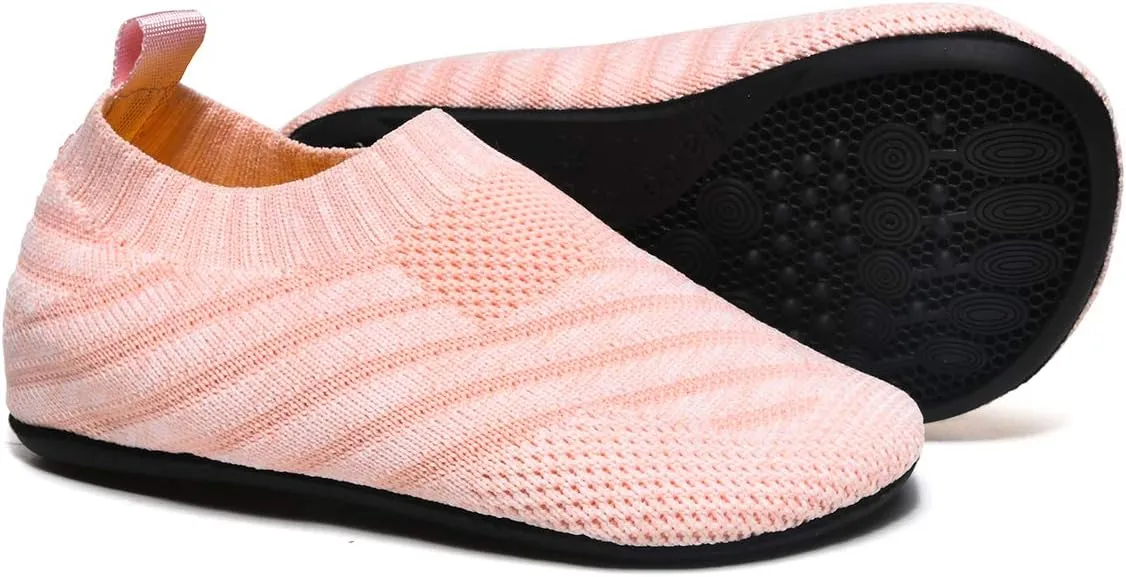 SLEVEL Comfort Toddler Slippers Lightweight Little Kids Indoor Non Slip Grip Around The House Home Shoes for Boys Girls