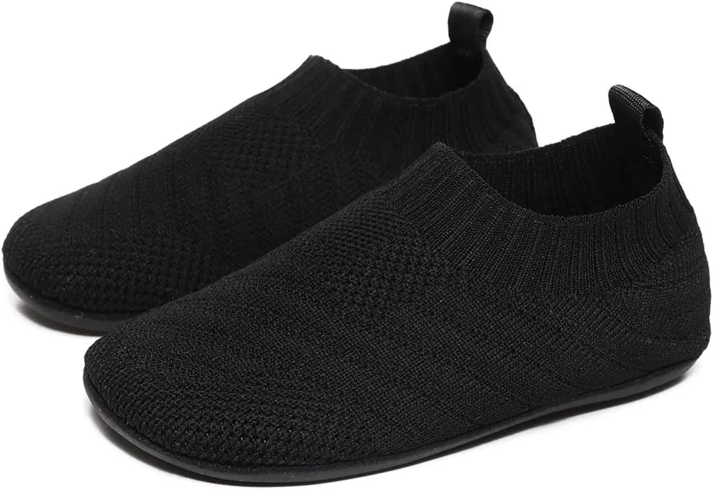 SLEVEL Comfort Toddler Slippers Lightweight Little Kids Indoor Non Slip Grip Around The House Home Shoes for Boys Girls