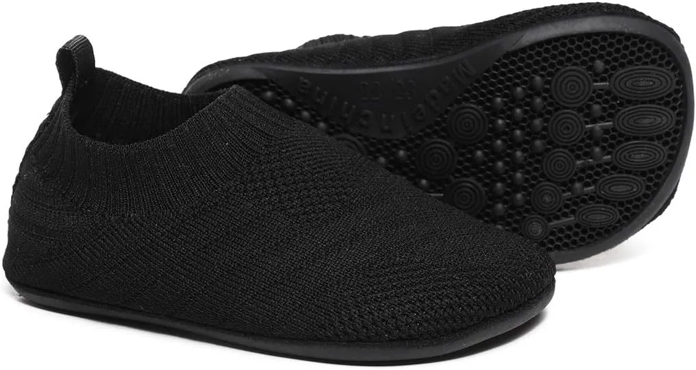 SLEVEL Comfort Toddler Slippers Lightweight Little Kids Indoor Non Slip Grip Around The House Home Shoes for Boys Girls