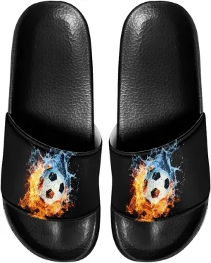 Slide Sandals Home Bathroom Slip-on Flat Slippers Daily Shoes for Men Women