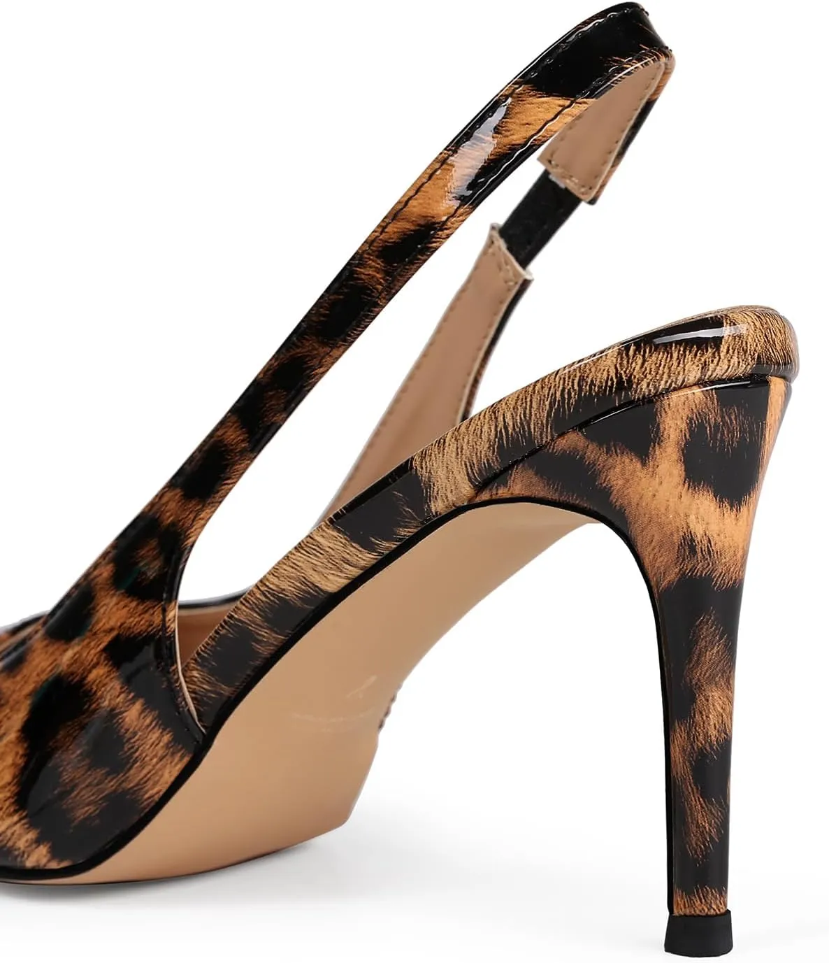 Slingback Heels for Women Pointed Closed Toe Stiletto Pumps Slip-On Dress Shoes Elegant Comfortable Women's Heels for Party Wedding