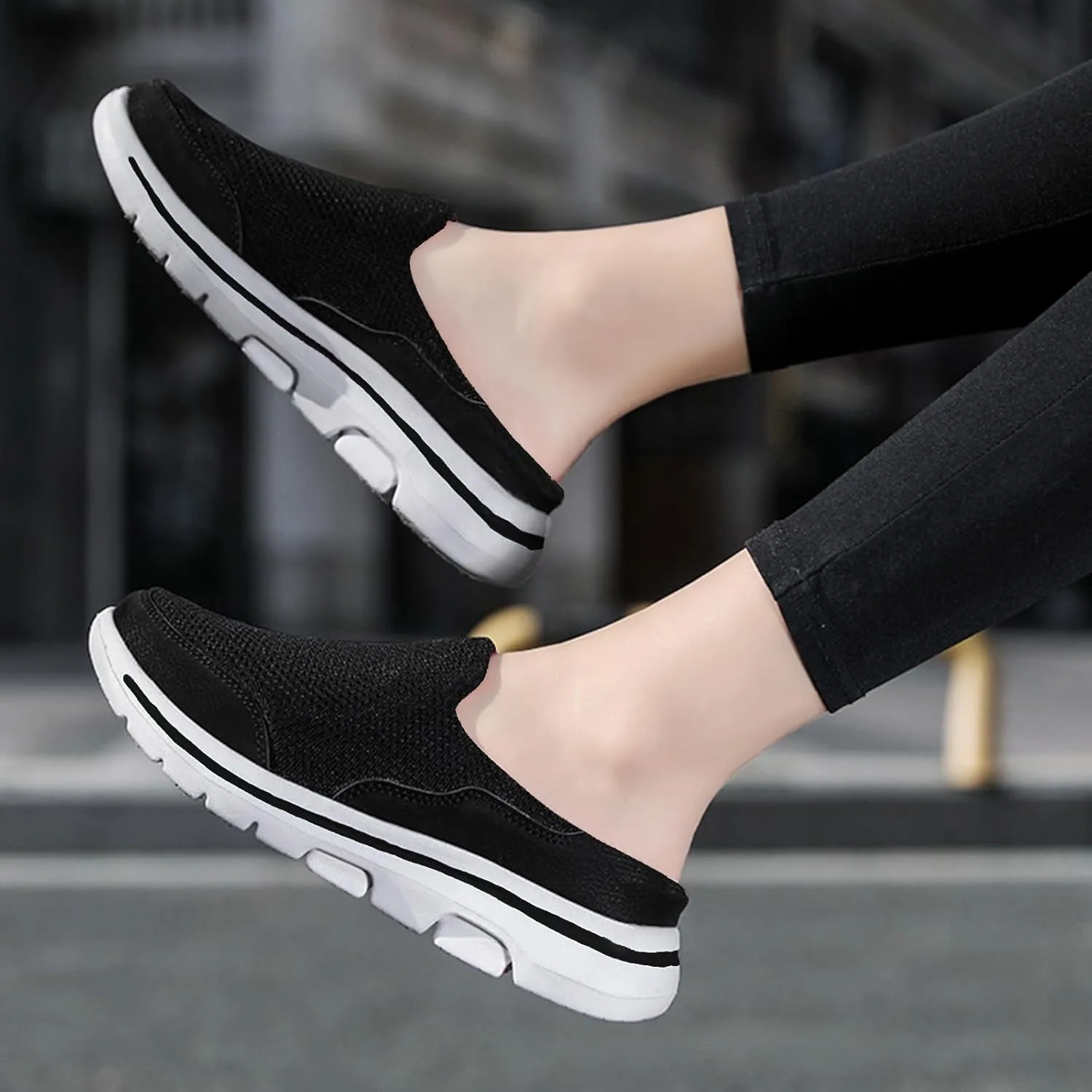 Slip On Mules & Clogs for Womens Mens Lightweight Breathable Mesh Slippers Slip-On Orthopedic Shoes Closed Toe Slides