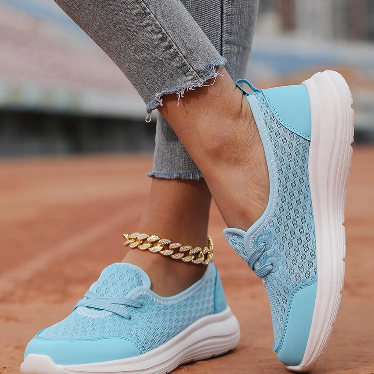 Slip On Orthopedic Sneakers for Women Walking Health Shoes Soft Sole Mesh Comfort Shoes Lightweight Wide Width Arch Support Shoe Breathable Comfort Work Sneaker