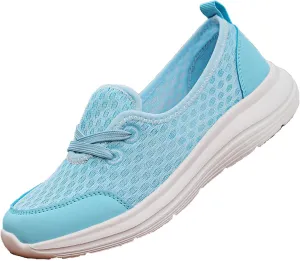 Slip On Orthopedic Sneakers for Women Walking Health Shoes Soft Sole Mesh Comfort Shoes Lightweight Wide Width Arch Support Shoe Breathable Comfort Work Sneaker