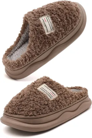 Slippers for Women Men, Memory Foam Slippers for Women, Soft Thick Fuzzy Bedroom House Shoes Indoor Outdoor