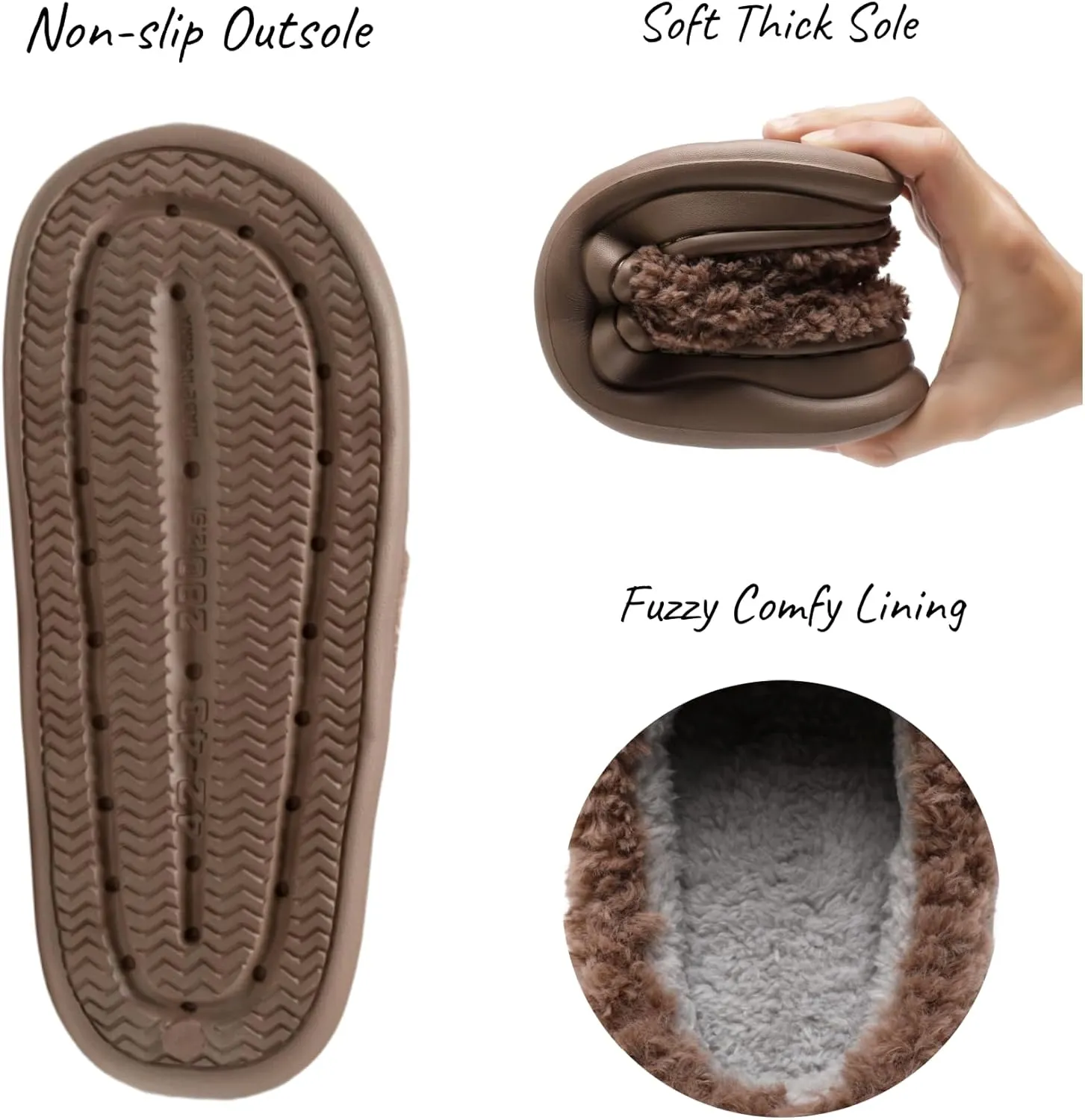 Slippers for Women Men, Memory Foam Slippers for Women, Soft Thick Fuzzy Bedroom House Shoes Indoor Outdoor