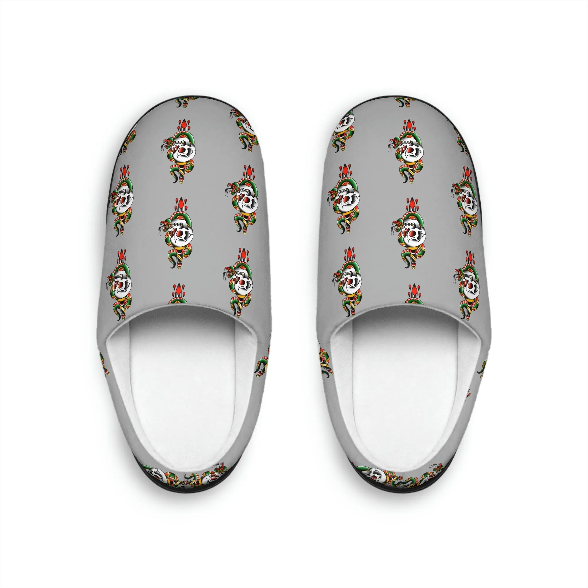 Snake and Dagger Grey Women's Indoor Slippers