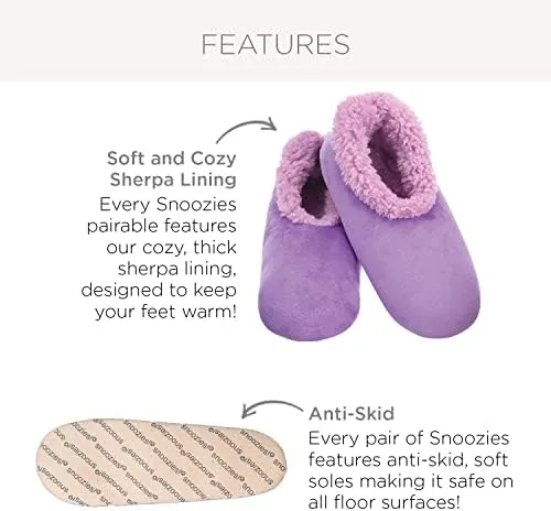 Snoozies Ballerina Bling Metallic Shine Women Slippers | Sequin Socks with Grippers