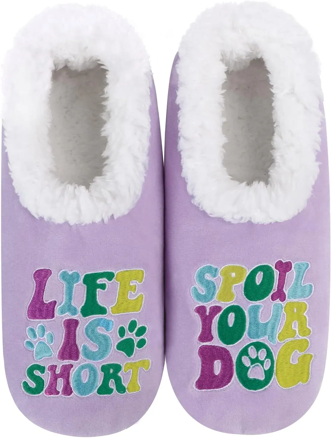 Snoozies Pairable Slipper Socks - Non-Slip Fuzzy Slippers for Women