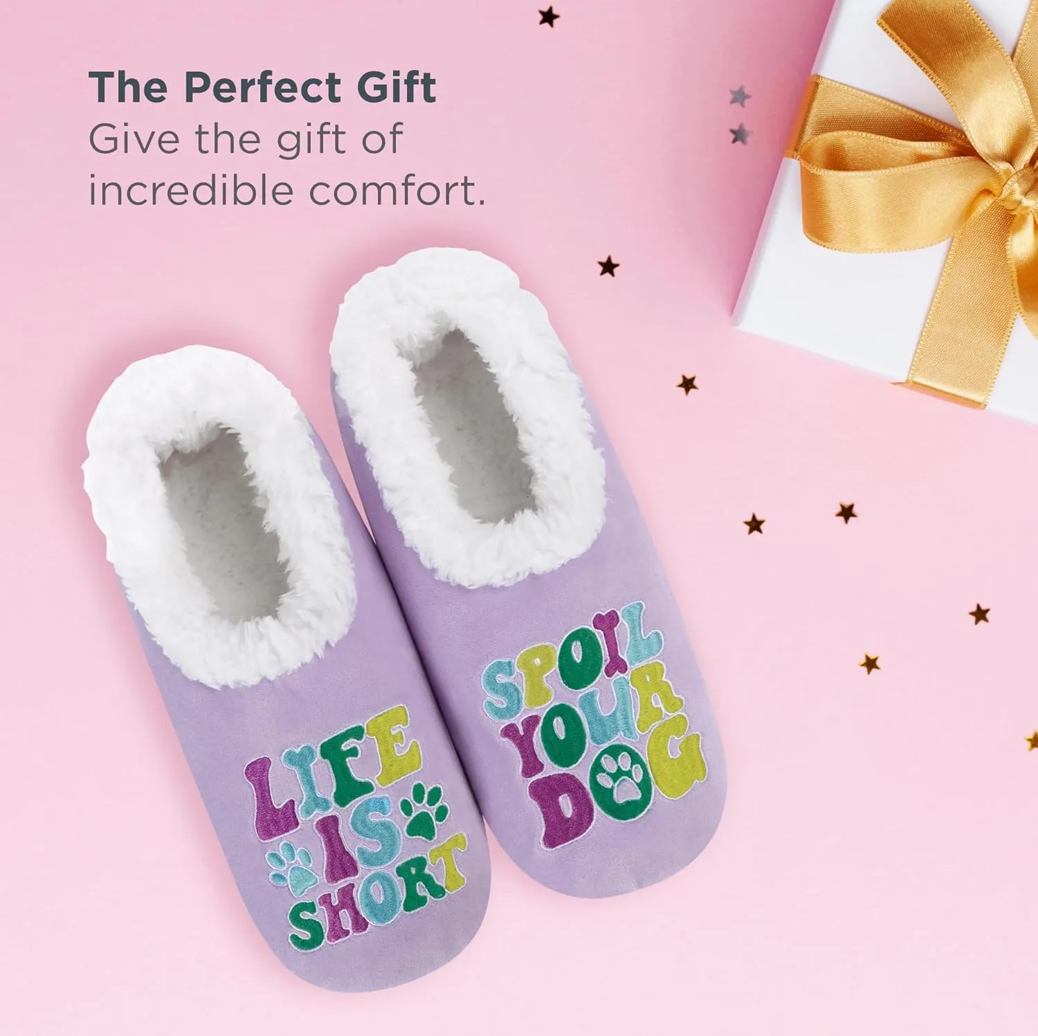 Snoozies Pairable Slipper Socks - Non-Slip Fuzzy Slippers for Women