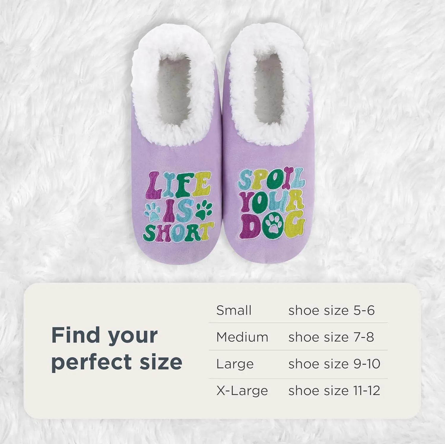 Snoozies Pairable Slipper Socks - Non-Slip Fuzzy Slippers for Women