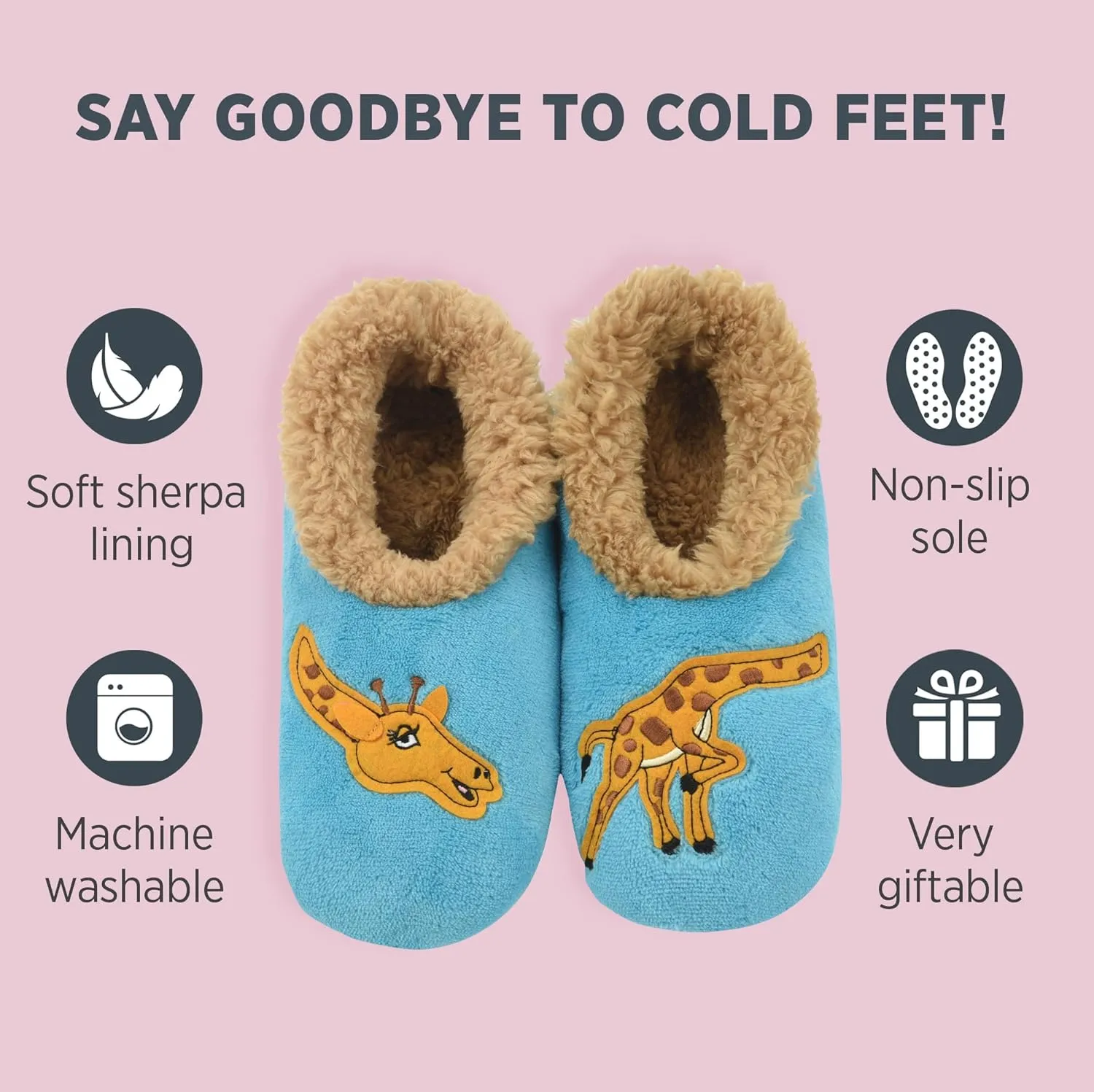 Snoozies Pairable Slipper Socks - Slippers for Women, Non-Slip Fuzzy Slipper Socks