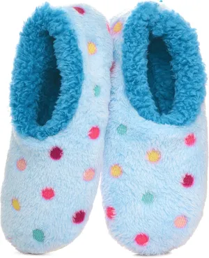 Snoozies Slippers for Women | Lotsa Dots Colorful Cozy Sherpa Slipper Socks | Womens House Slippers | Cozy Slippers for Women | Colorful Womens Fuzzy Slippers