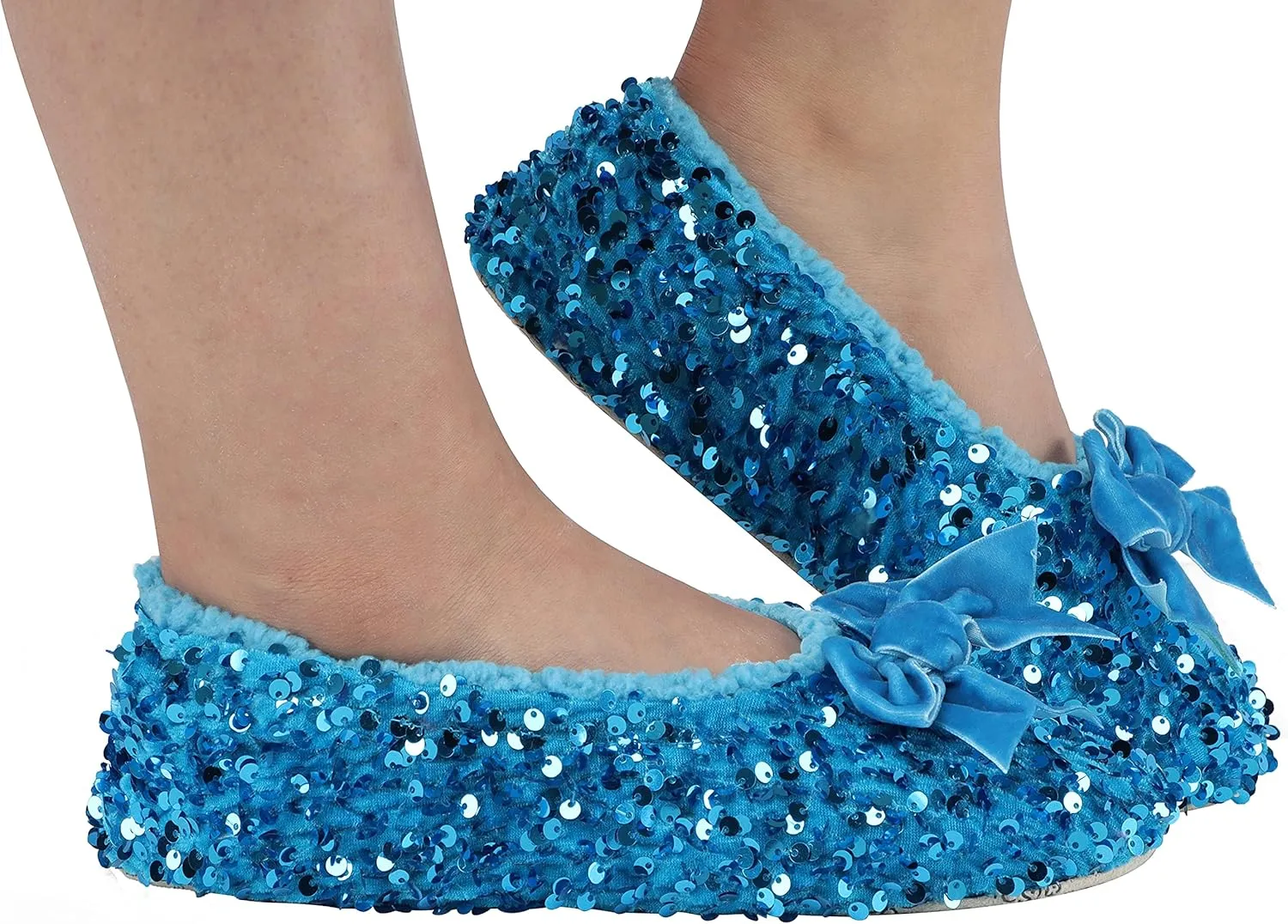 Snoozies Womens Glamour Bling Ballerina