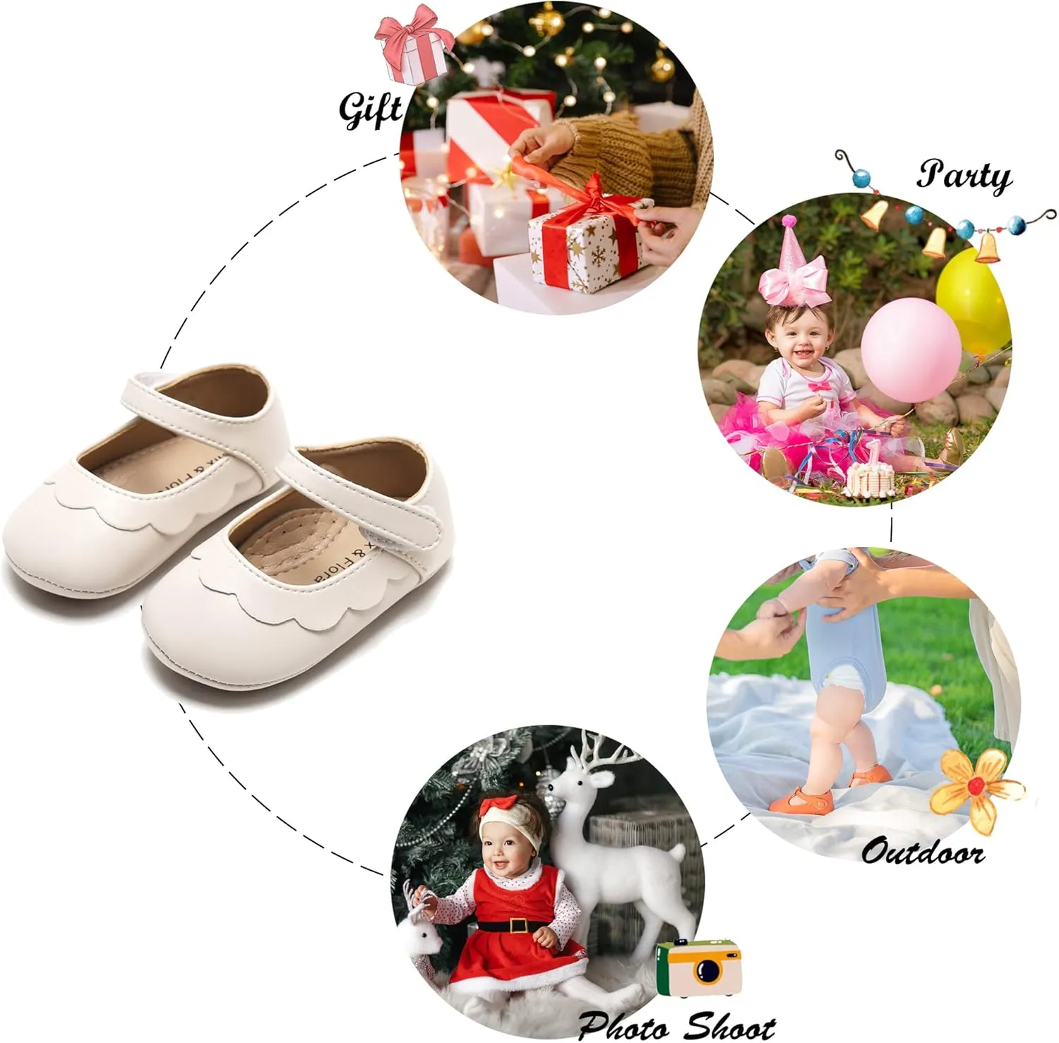 Soft Sole Baby Shoes - Infant Baby Walking Shoes Moccasins Rubber Sole Crib Shoes