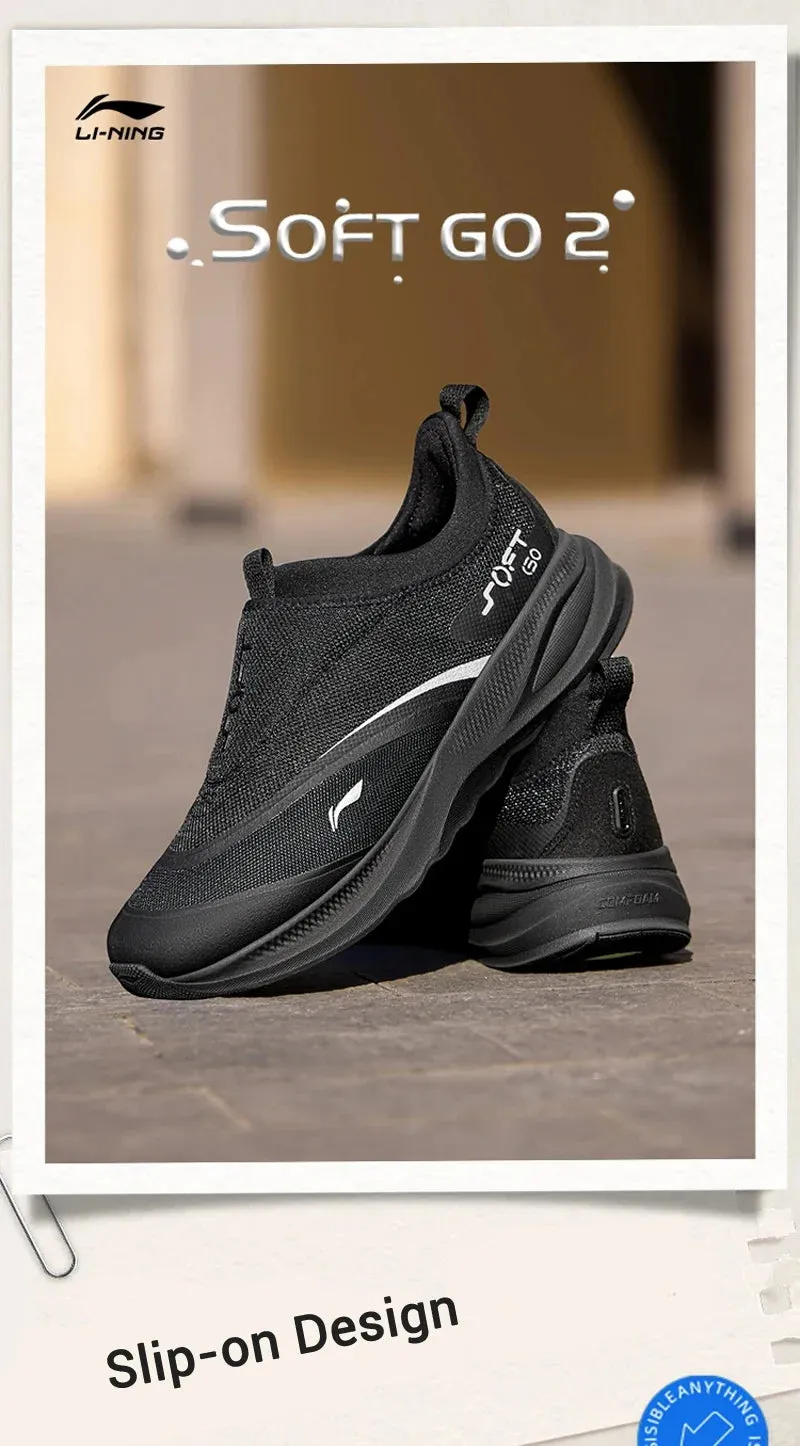 Soft Thick Comfortable SOFT AGLV005 2 COMFOAM Shoes Free returns Casual Members-only deal Shoes GO Men Sports Li-Ning Walking Wearable Heel LiNing Slip-on