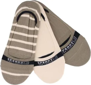 Sperry Men's Signature Invisible Boat Shoe Liner Socks-3 Pair Pack-No Show Combed Cotton Comfort