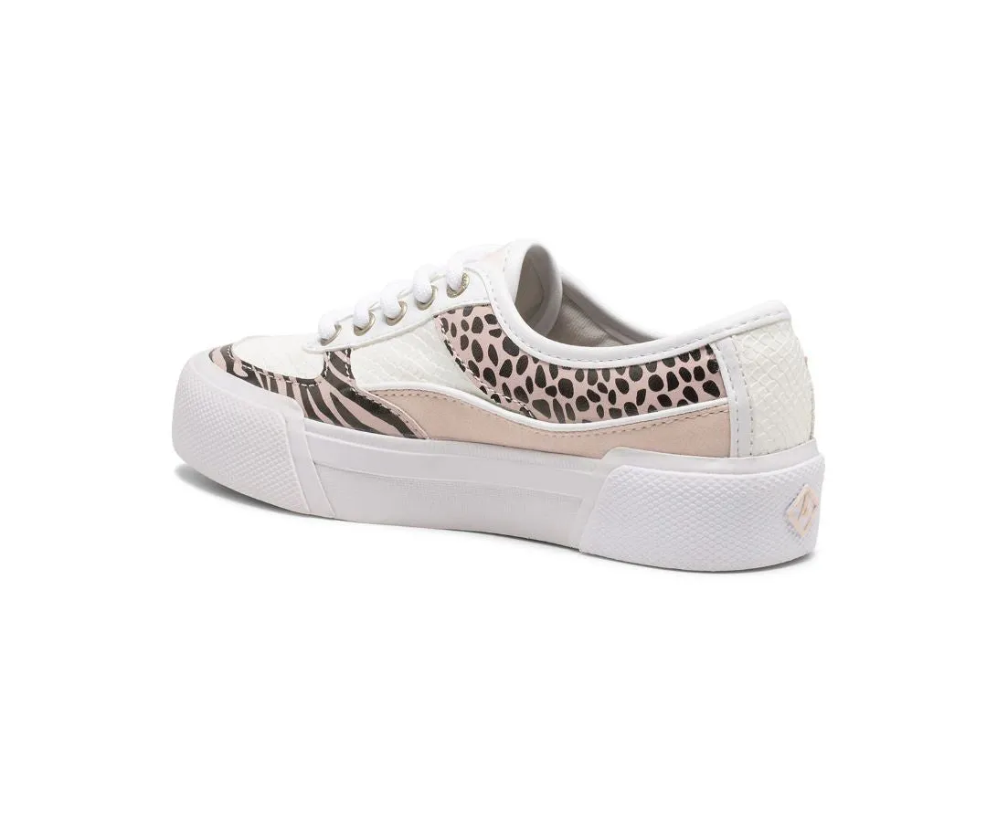 Sperry White and Blush Big Kids Soletide Girls Sneaker STK164916