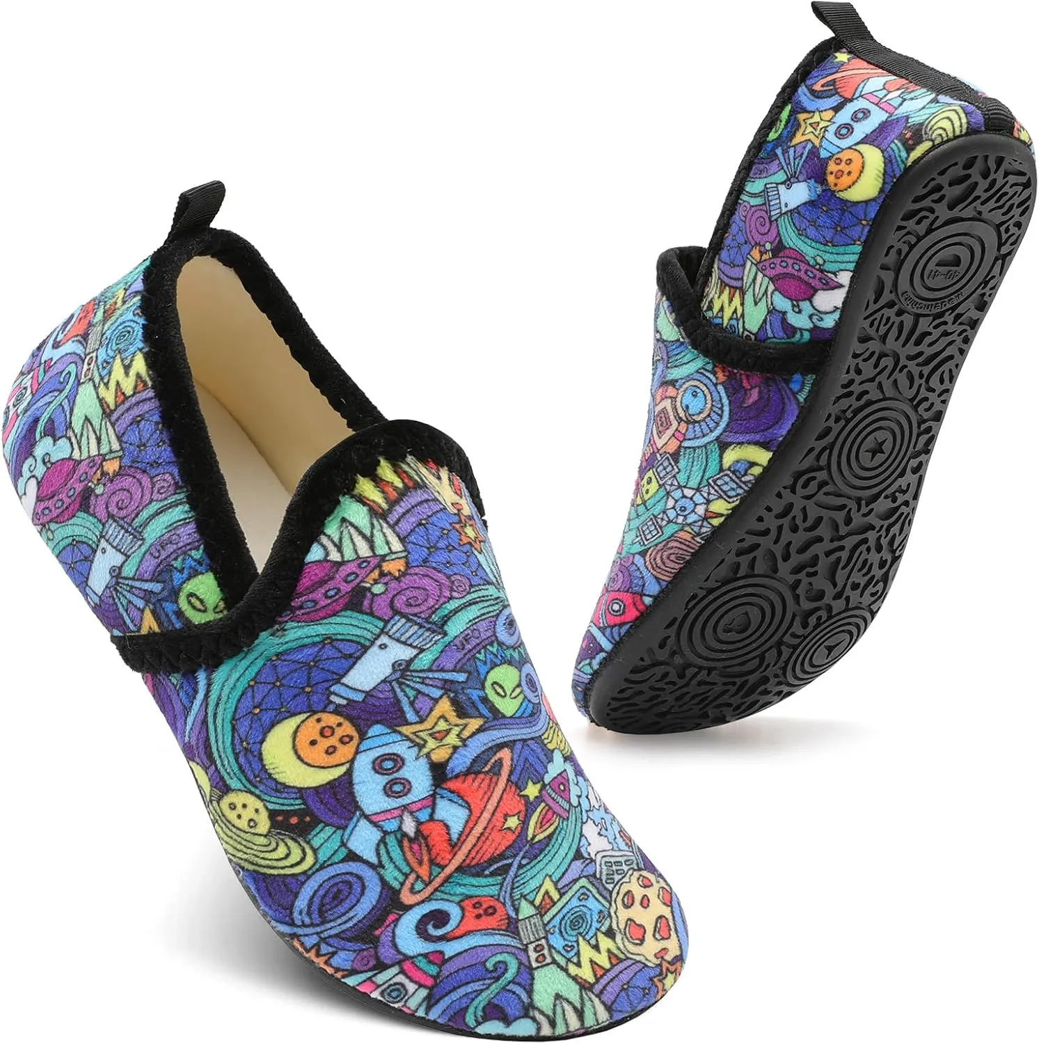Spesoul Slippers for Women Men Furry Indoor House Shoes Soft Rubber Sole Slipper Socks Slip On House Slippers for Bedroom Home Office Travel Yoga
