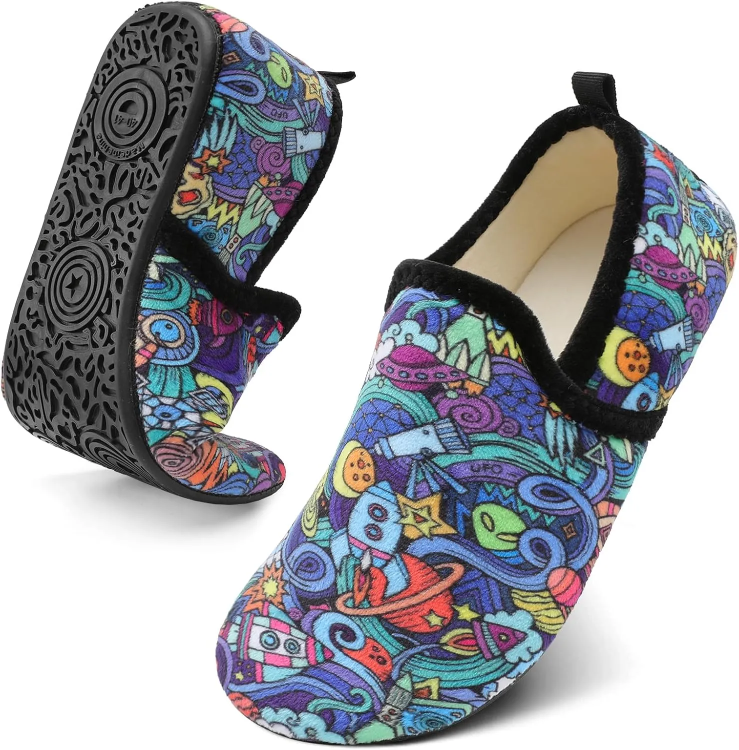 Spesoul Slippers for Women Men Furry Indoor House Shoes Soft Rubber Sole Slipper Socks Slip On House Slippers for Bedroom Home Office Travel Yoga