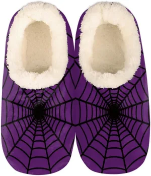 Spider Web Home Slippers Women Men, Fluffy Slippers, Warm Fleece Lined Shoes Cozy Plush Non-Slip House Slippers for Indoor and Outdoor,M