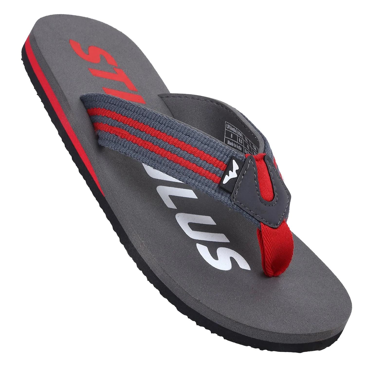 Stimulus FBSTG3005AP Grey Ultra-Comfortable And Stylish Lightweight Casual Flip Flops For Men