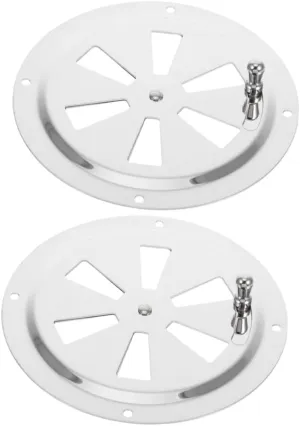 STOBOK 2pcs Stainless Steel Ventilation Plate Round Louvered Air Vent Cover for Yacht Boat Home Office Durable Exhaust Vent with Smooth Edges and Flexible Airflow Control