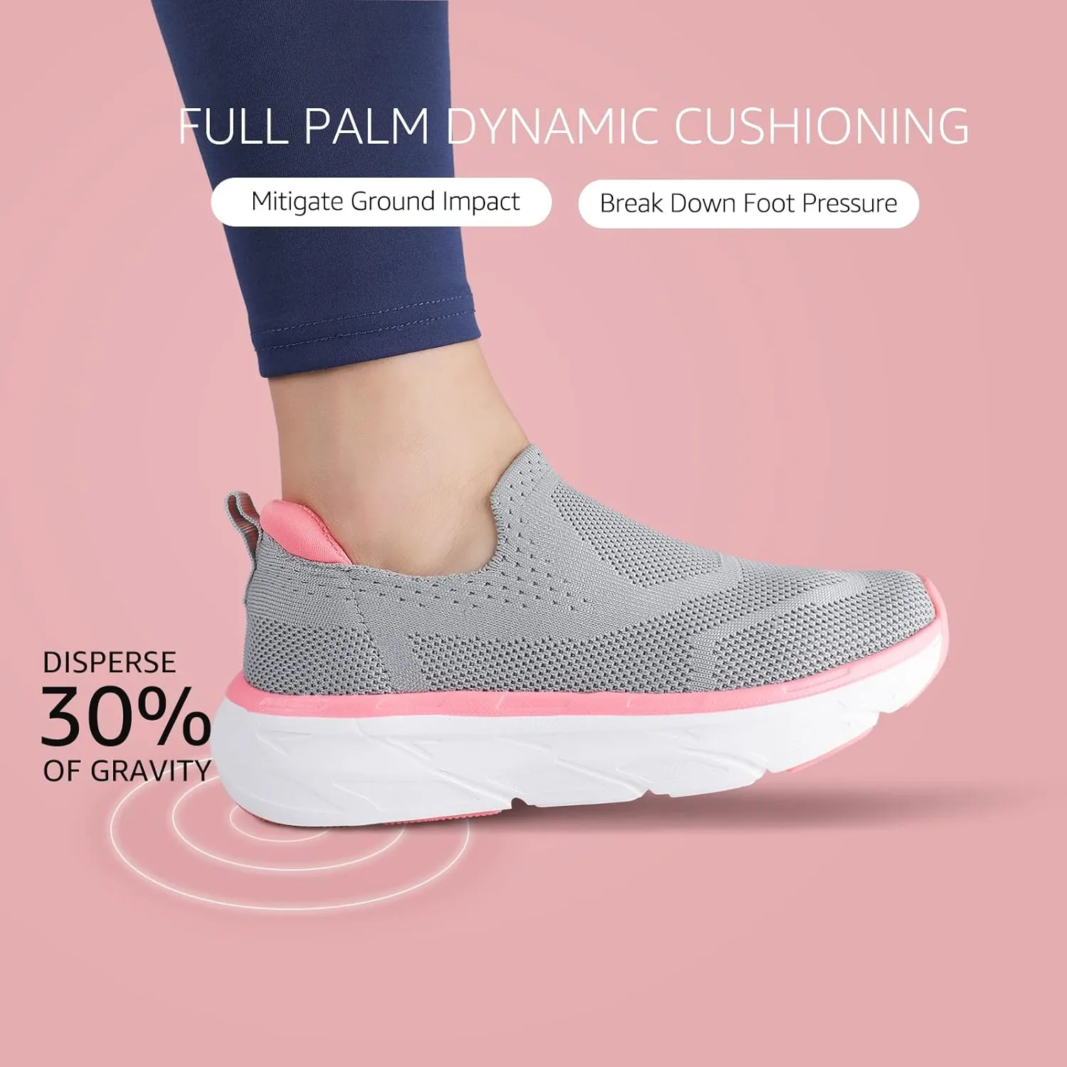 STQ Slip on Sneakers Women Walking Shoes with Arch Support Comfortable Non-Slip Nurse Shoes