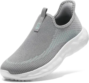 STQ Slip On Womens Sneakers Walking Orthopedic Breathable Arch Support Shoes with Cloud-Like Sole