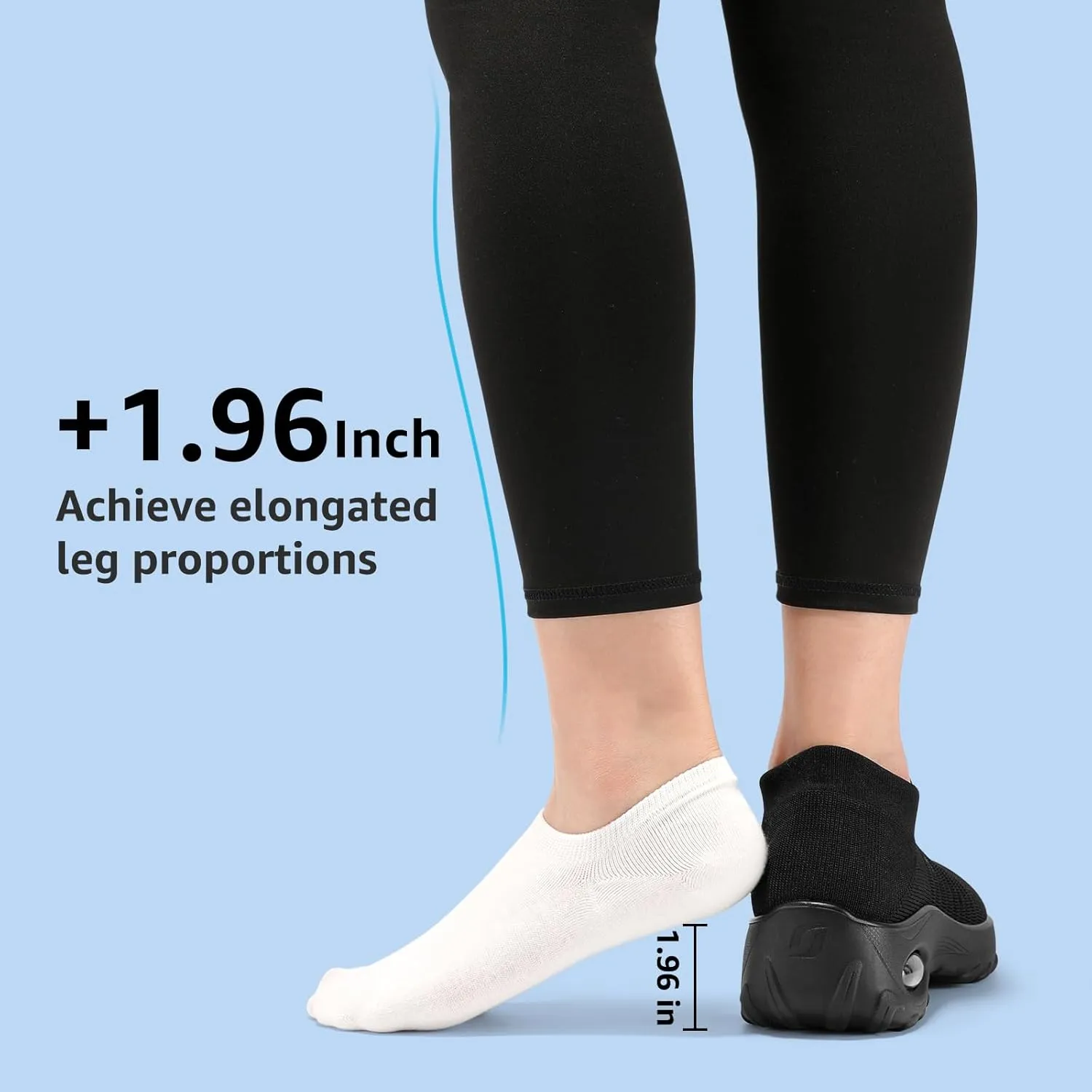 STQ Walking Shoes Women Breathable Slip on Tennis Shoes Black Sneakers with Arch Support