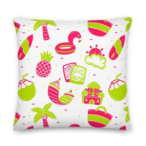 Summer Fun Premium Throw Pillow