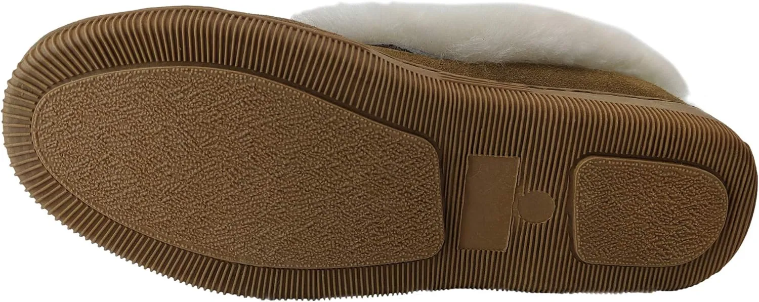 surell Womens Genuine Shearling Scuffs Slip On